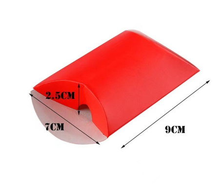 Caixa de empacotamento vermelha de carimbo quente 9cm*7cm*2.5cm do papel de embalagem da folha