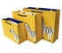 Da cópia amarela da zebra dos sacos de papel da roupa do FSC ISO9001 saco de papel frente e verso da placa