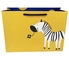 Da cópia amarela da zebra dos sacos de papel da roupa do FSC ISO9001 saco de papel frente e verso da placa