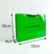 Saco de papel do fato do verde do abacate do logotipo 26x9x33cm do ouro com punho da fita