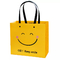 Do quadrado amarelo resistente dos sacos de papel de Kraft da cara do sorriso de choque do ISO saco de papel inferior