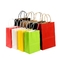 sacos de compras do papel da cor fluorescente de 15x8x21cm com logotipo