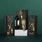 Caixas de cartão ondulado feitas sob encomenda do carimbo de ouro dos sacos de papel da garrafa de vinho da cópia