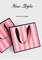 Sacos de papel cosméticos listrados cor-de-rosa de Pantone CMYK para presentes do retorno