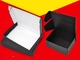Caixa de transporte ondulada amigável feita sob encomenda do cartão do preto da caixa de papel de Eco