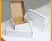 caixa de papel de dobramento branca ondulada biodegradável da planície da caixa de papel de 15x15x5cm