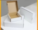 caixa de papel de dobramento branca ondulada biodegradável da planície da caixa de papel de 15x15x5cm